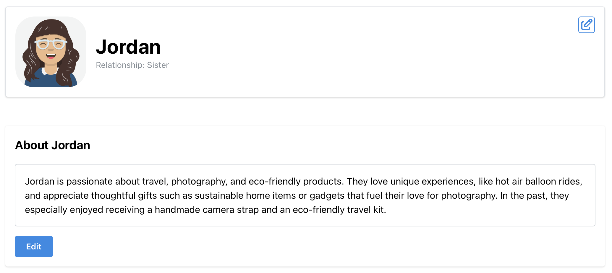 Tell Us More About the Recipient